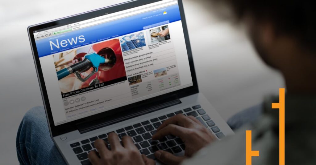 A client question relating to reading the news.